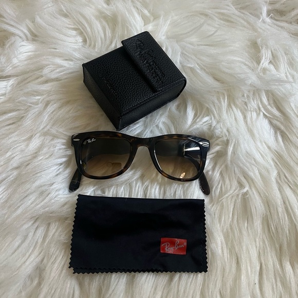 Rayban Wayfarer Folding Classic Sunglasses - Brown - Picture 2 of 10